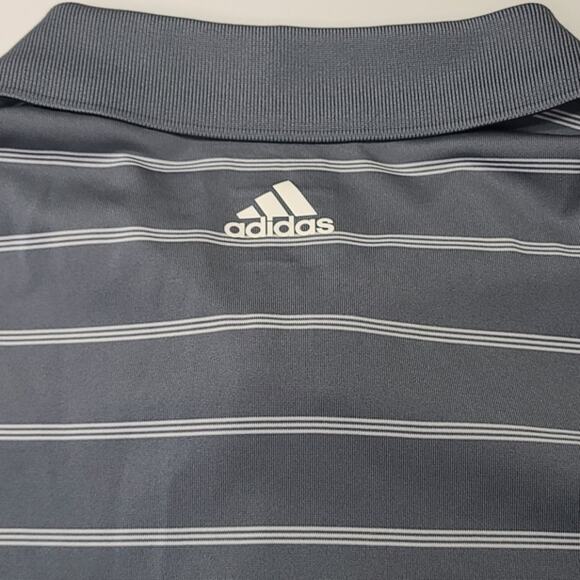 Adidas Golf Puremotion Gray Stripe Sport Polo Shirt Men's Size XL - Picture 6 of 6